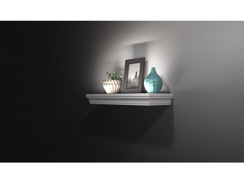 HOMEglo by Liberty 18” White Floating Shelf with LED lights